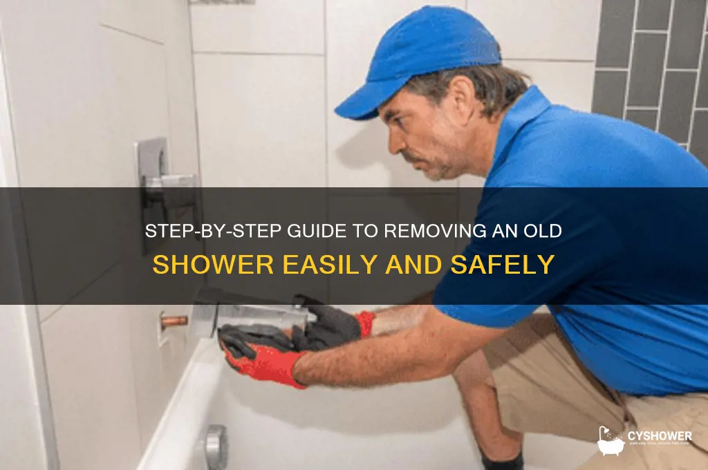 how to remove an old shower