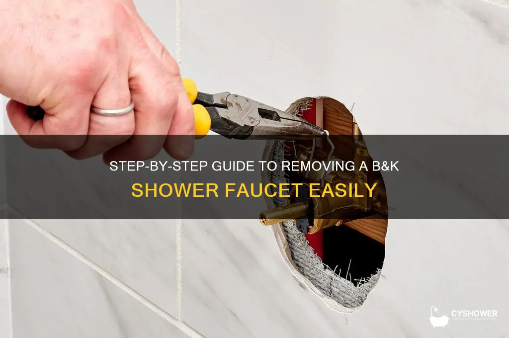 how to remove and b&k shower faucet