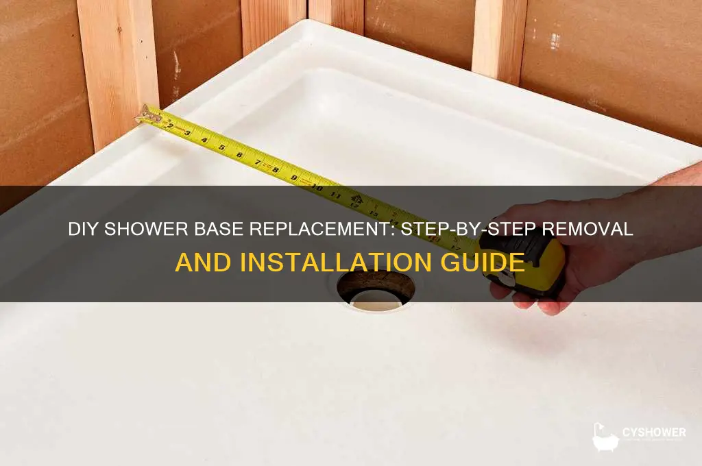 how to remove and install shower base