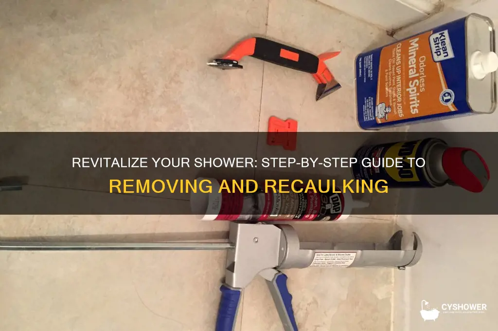 how to remove and recaulk shower