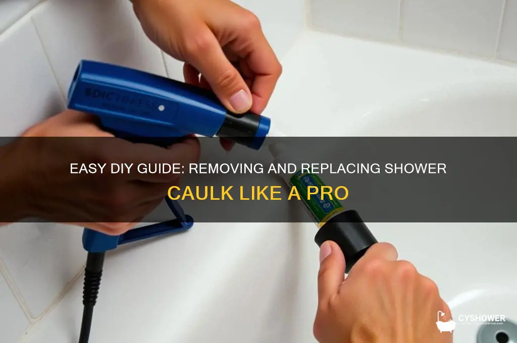 how to remove and replace caulk in shower