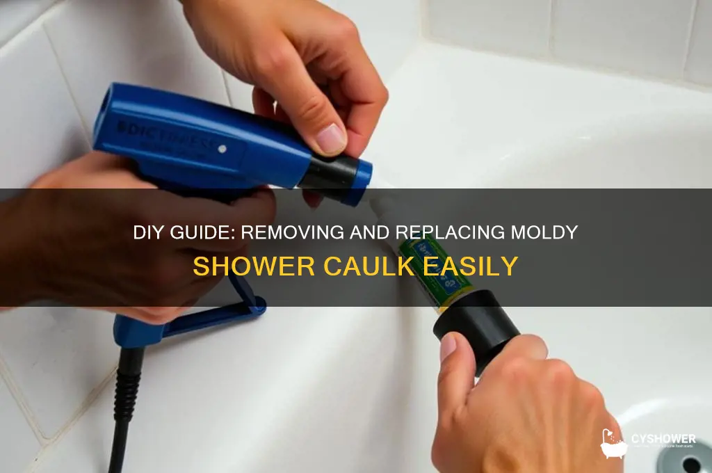 how to remove and replace moldy shower caulk