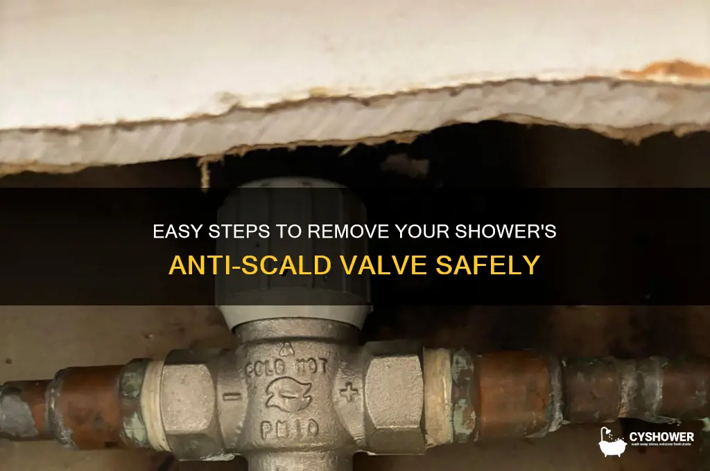 how to remove anti scald valve shower