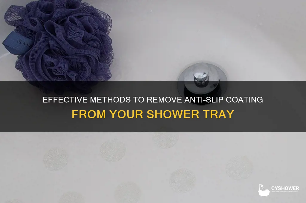 how to remove anti slip coating from shower tray