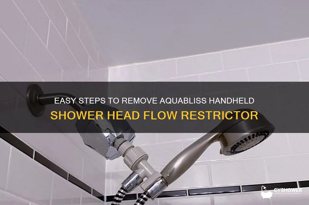 how to remove aquabliss handheld shower head flow restrictor