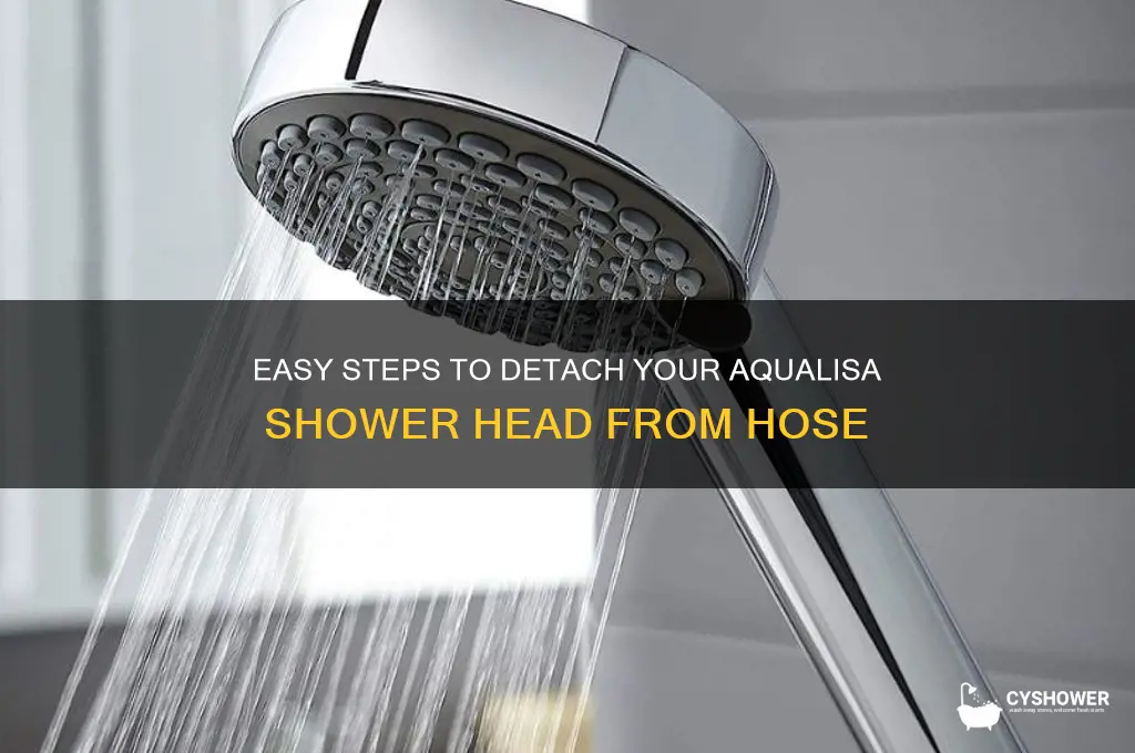 how to remove aqualisa shower head from hose