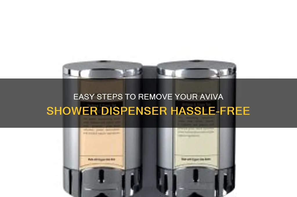 how to remove aviva shower dispenser