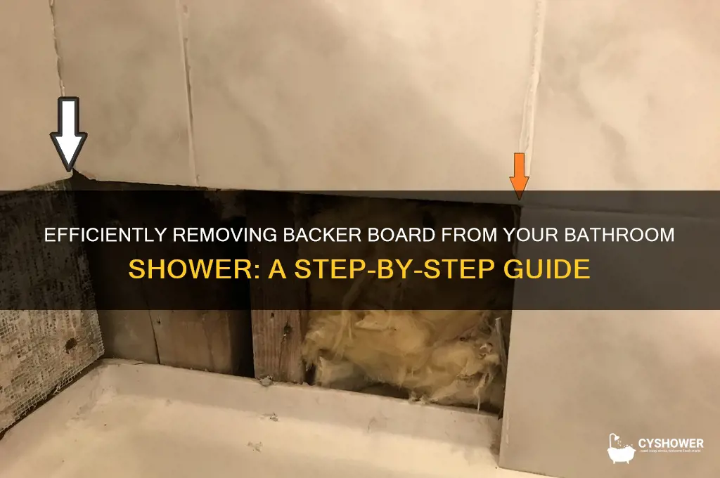 how to remove backer board a bathroom shower
