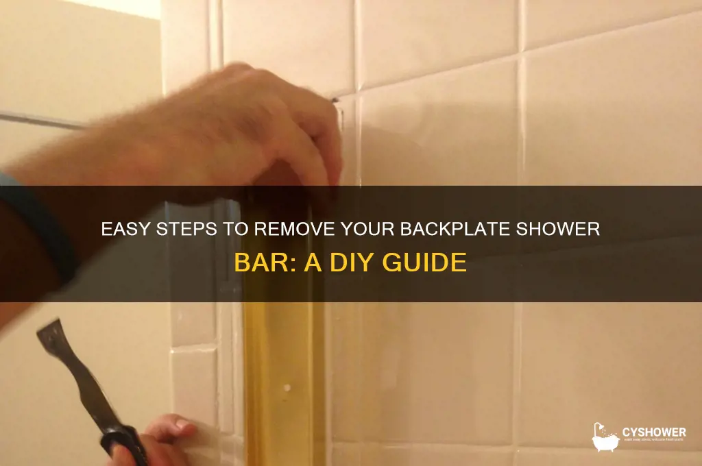 how to remove backplate shower bar