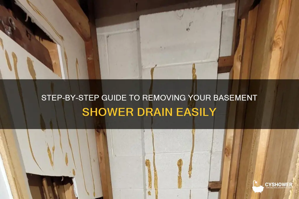 how to remove basement shower drain