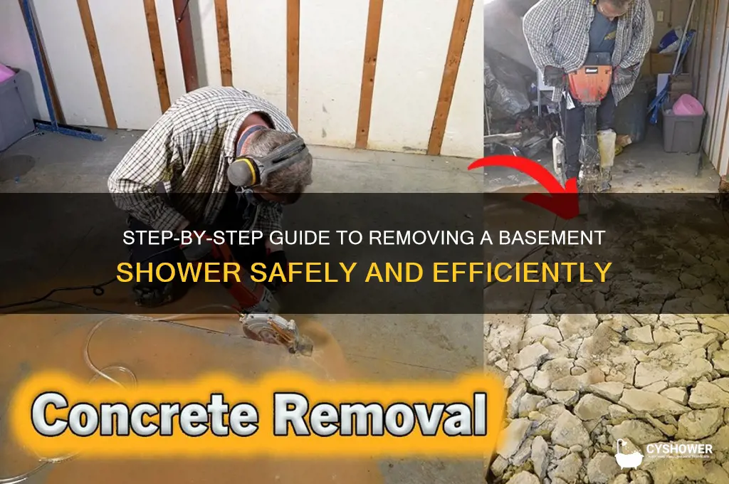 how to remove basement shower