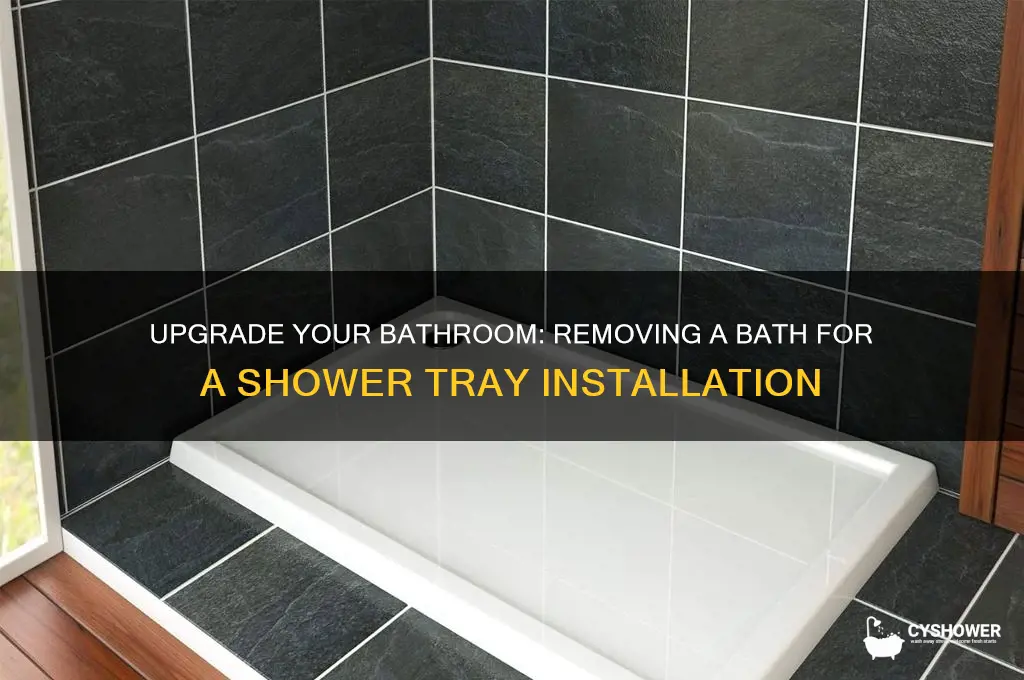how to remove bath and install shower tray