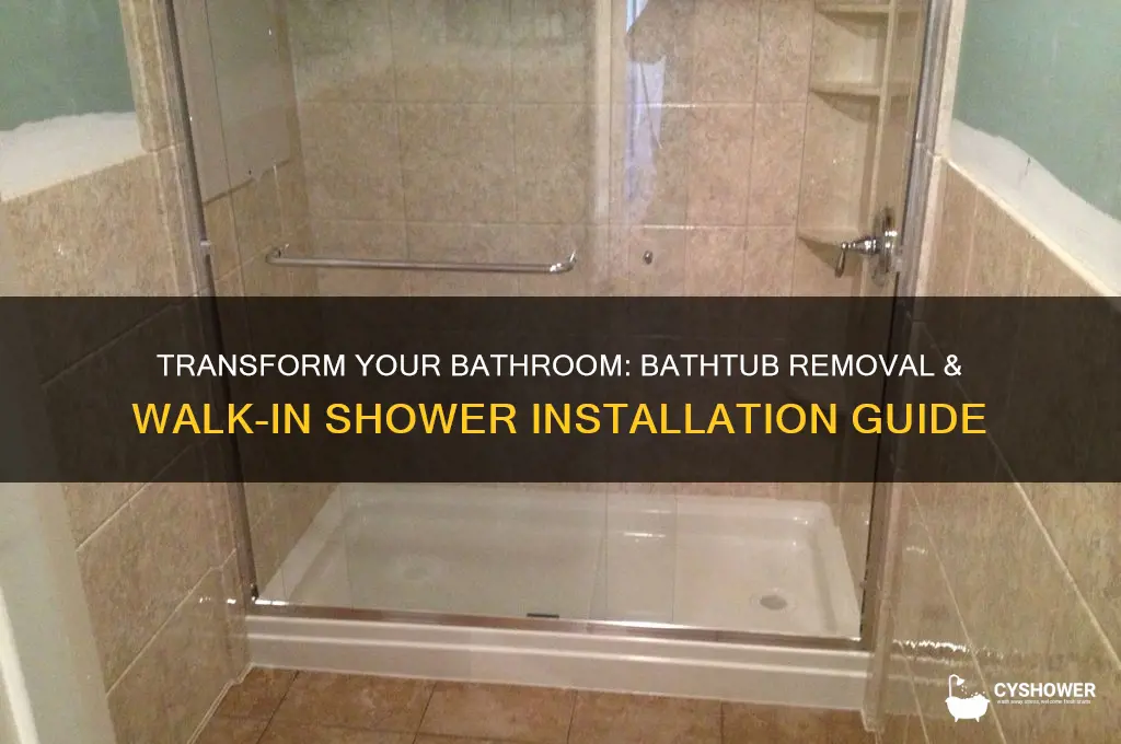 how to remove bathtub and replace with walk in shower