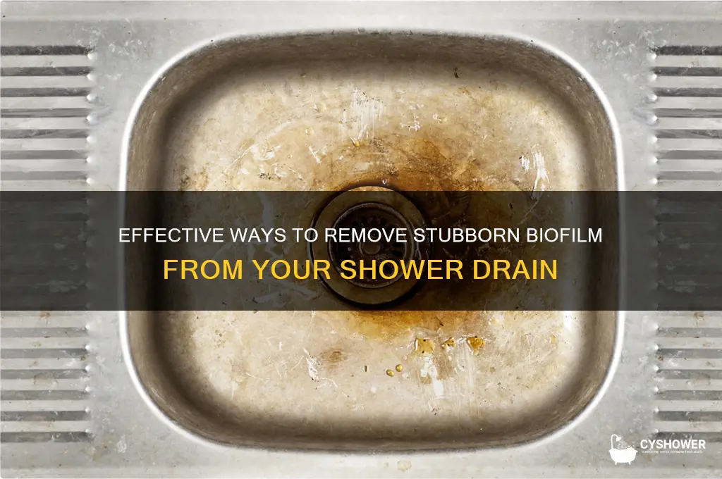 how to remove biofilm from shower drain