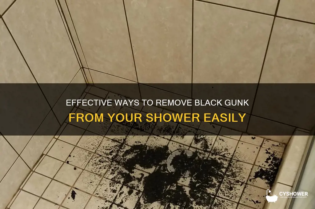 how to remove black gook from your shower