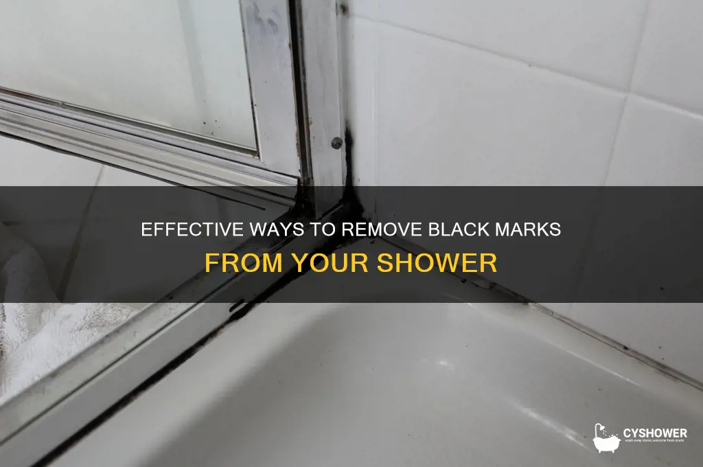 how to remove black marks in shower