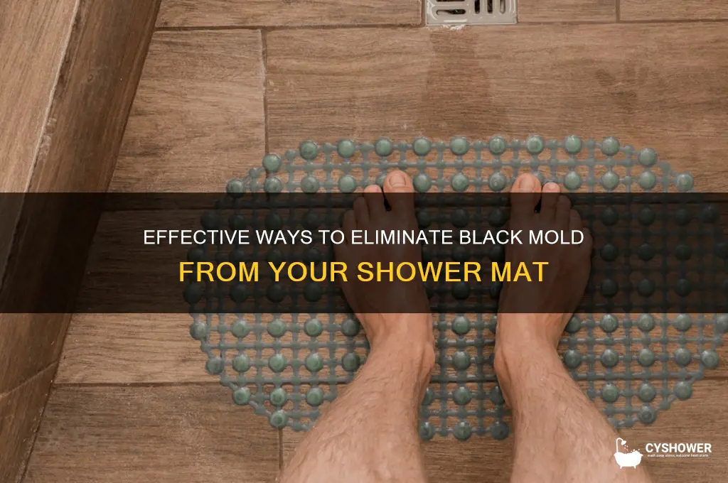 how to remove black mold from shower mat