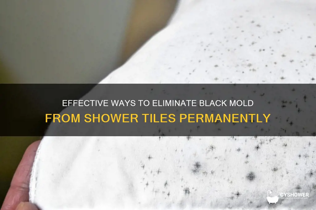 how to remove black mold from shower tile
