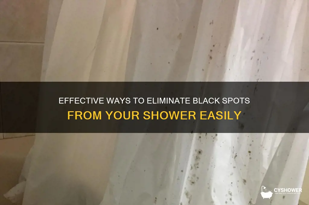 how to remove black spots from shower