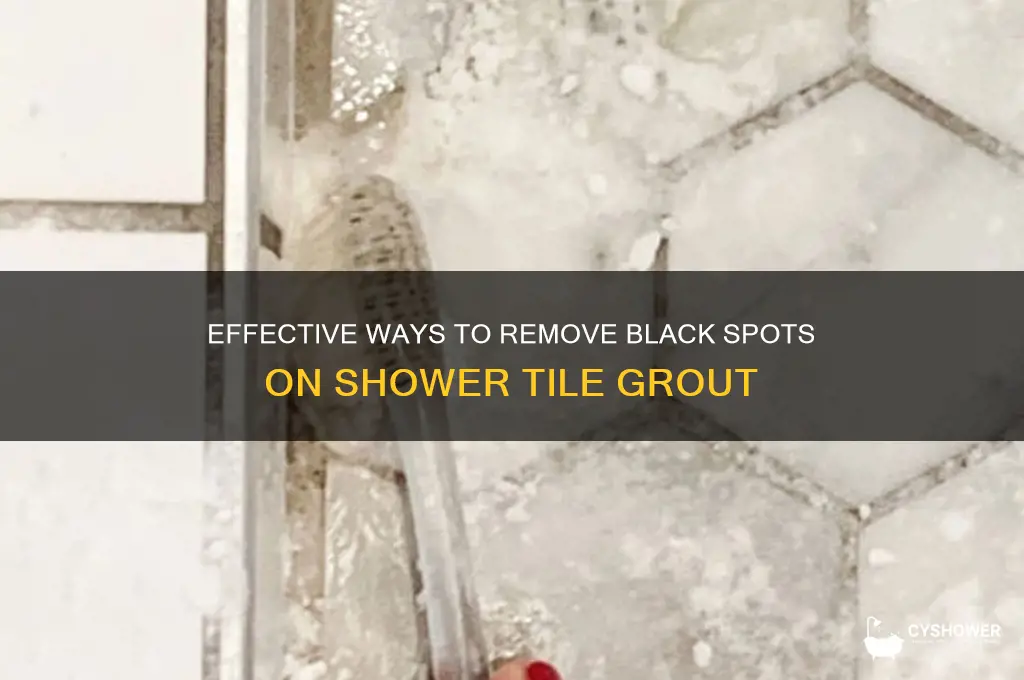 how to remove black spots on tiles grout in shower
