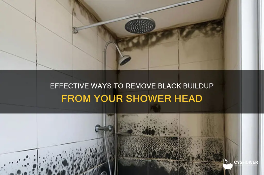 how to remove black stuff from shower head