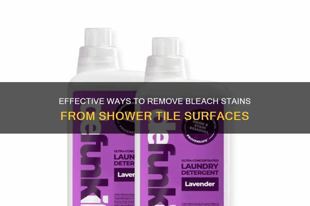 how to remove bleach stains from shower tile