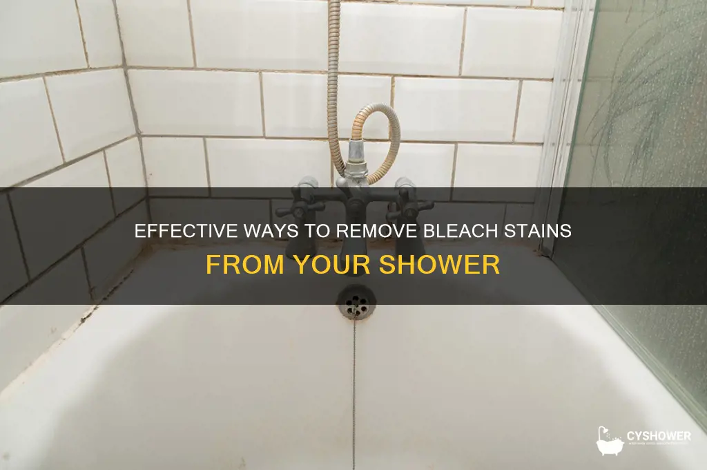 how to remove bleach stains in shower