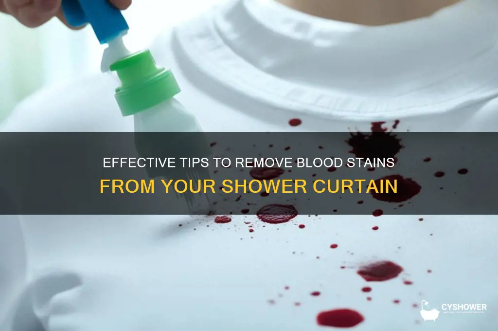 how to remove blood stains from shower curtain