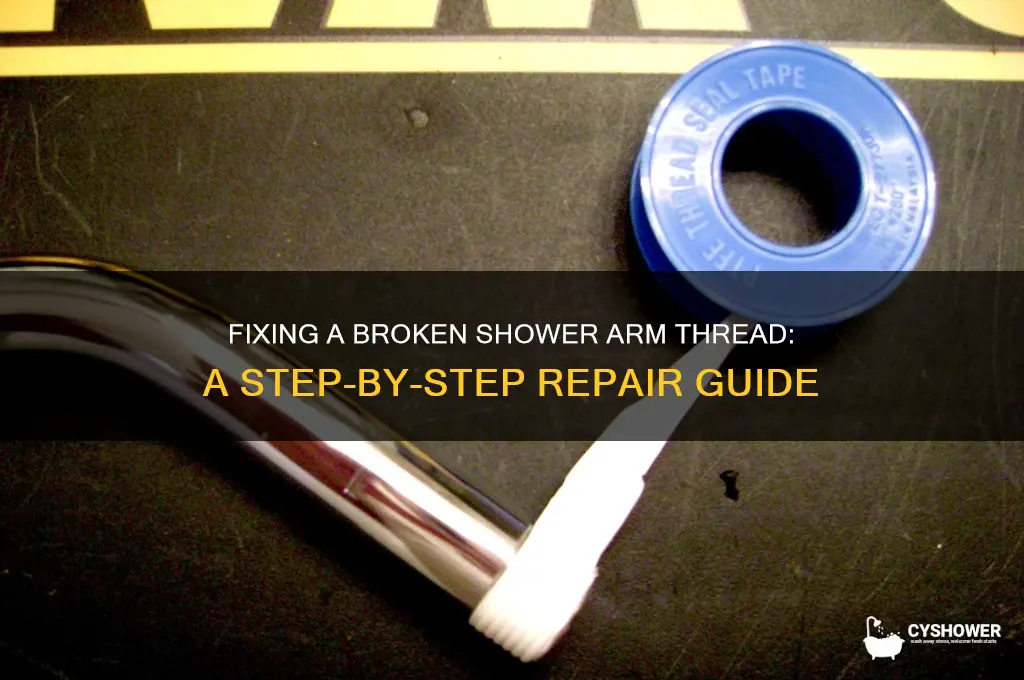 how to remove broken shower arm thread