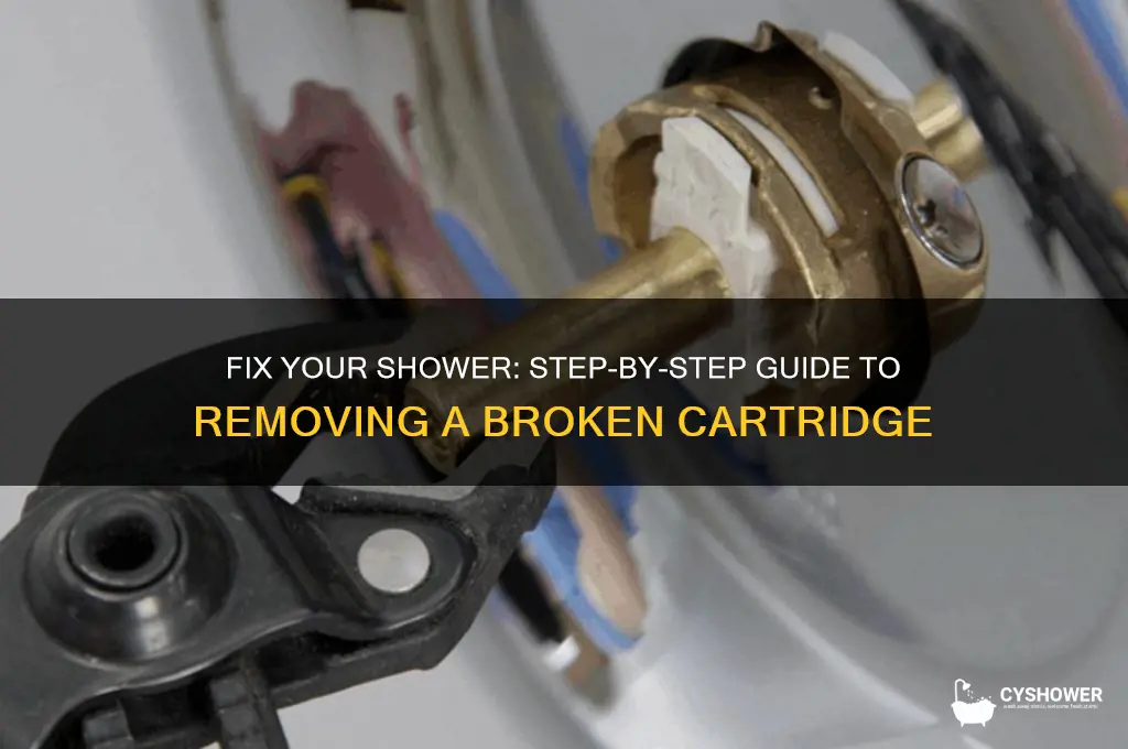 how to remove broken shower cartridge