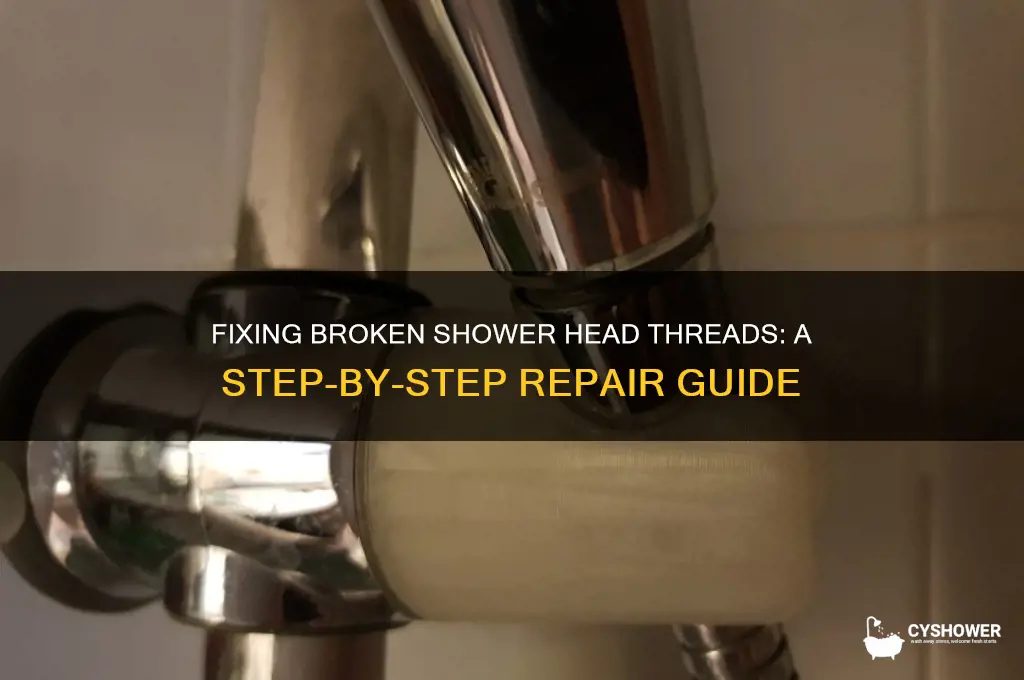 how to remove broken shower head thread