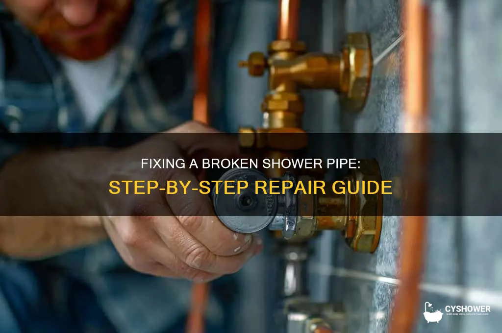 how to remove broken shower pipe
