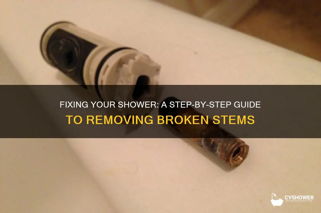 how to remove broken shower stem
