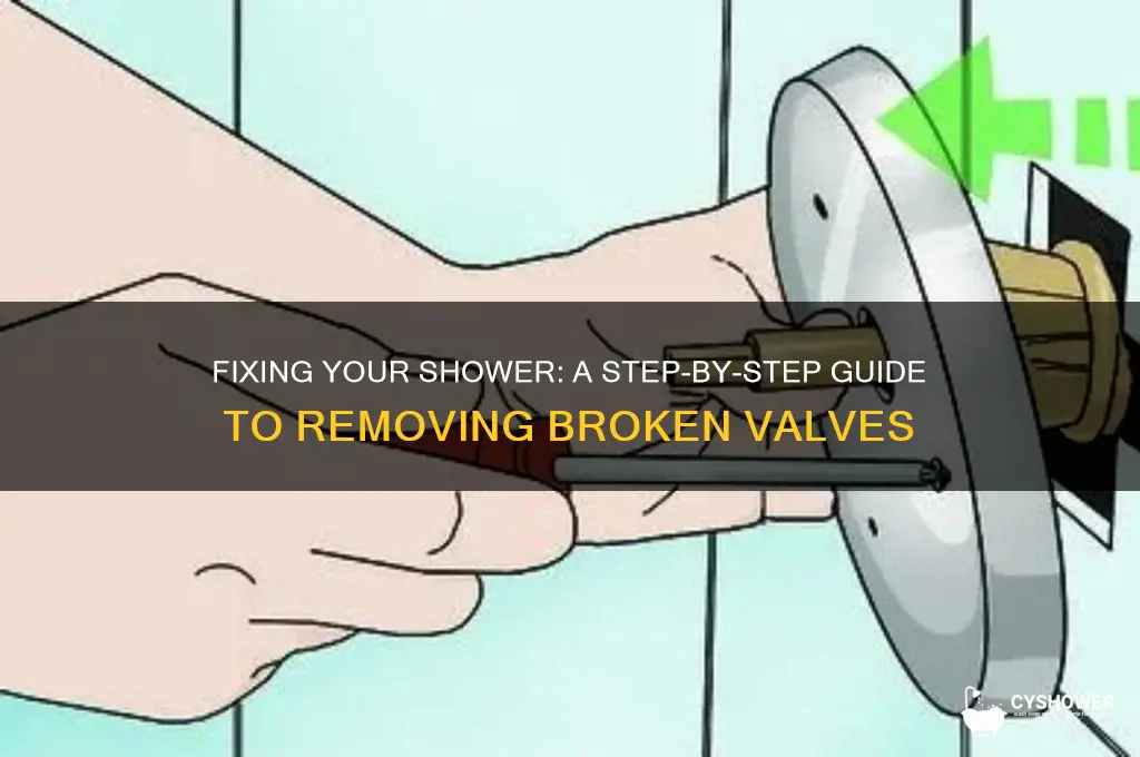 how to remove broken shower valve