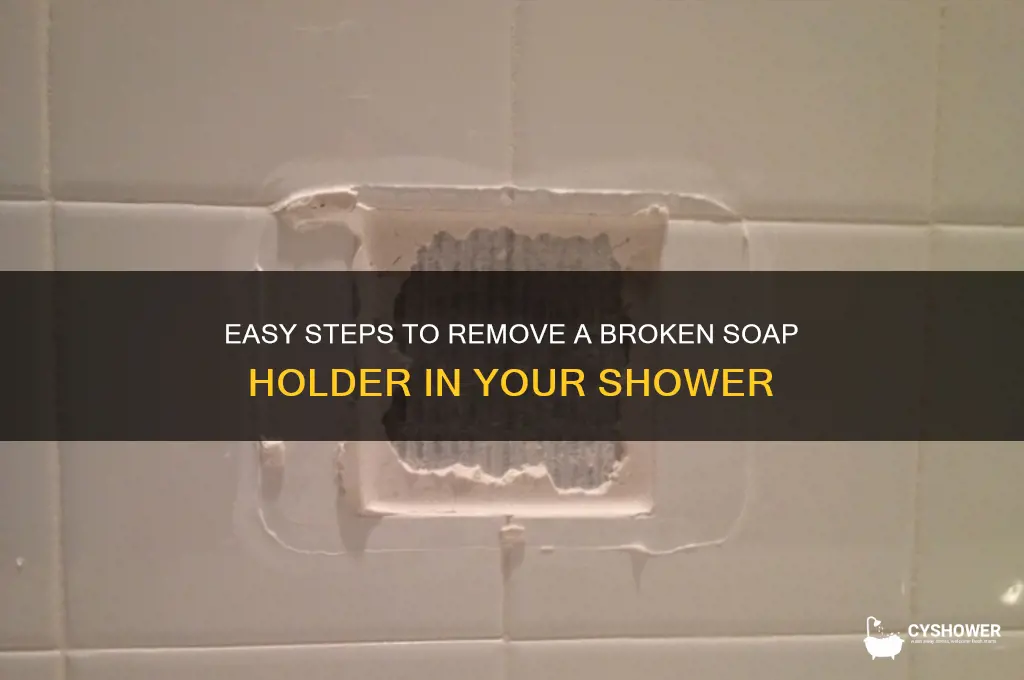 how to remove broken soap holder in shower