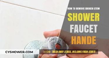 Fixing a Broken Stem: Shower Faucet Handle Removal Guide