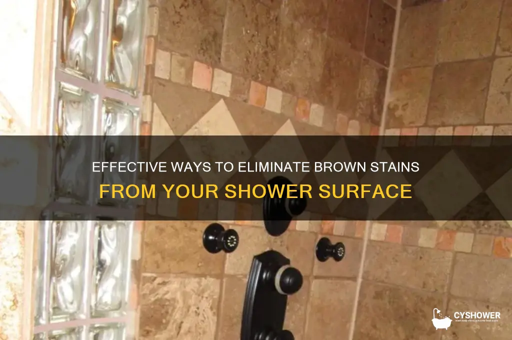 how to remove brown stuff in shower