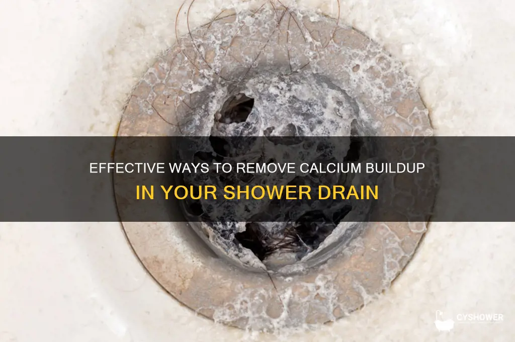 how to remove calcium build up in shower drain