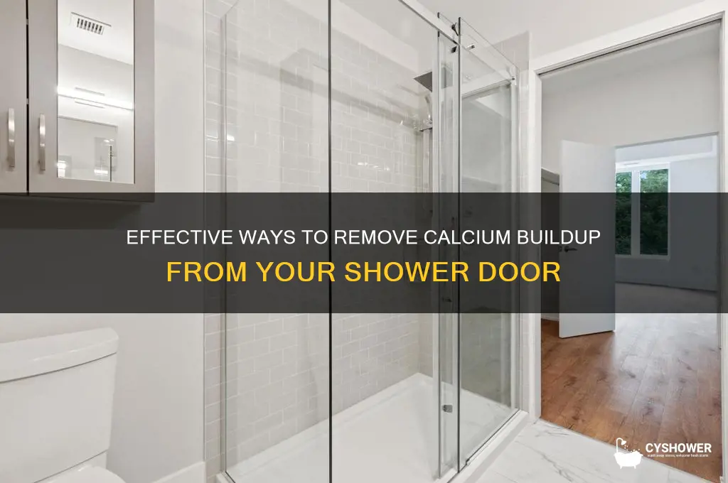 how to remove calcium build up on shower door