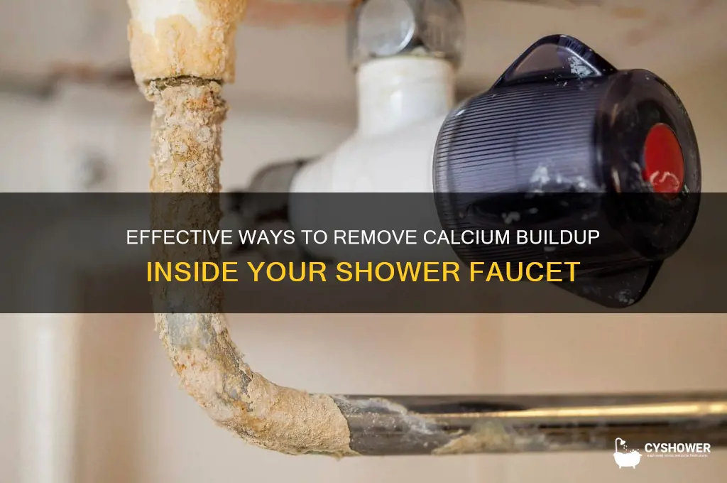 how to remove calcium buildup inside faucet shower