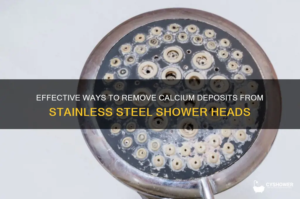 how to remove calcium deposits from stainless steel shower head