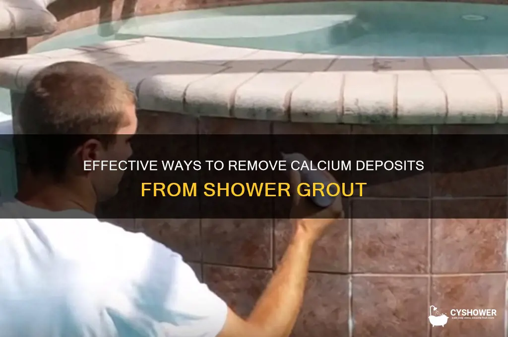 how to remove calcium deposits on shower grout