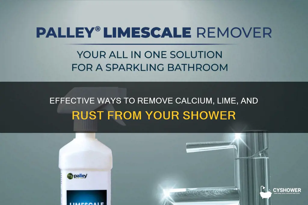 how to remove calcium lime and rust from shower