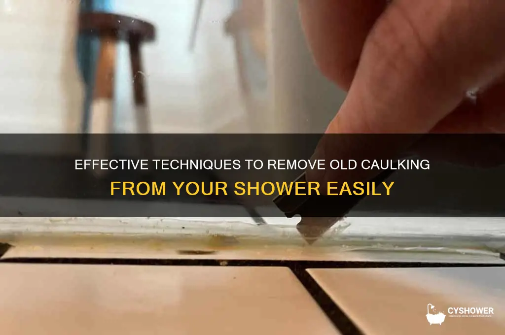 how to remove calking from shower