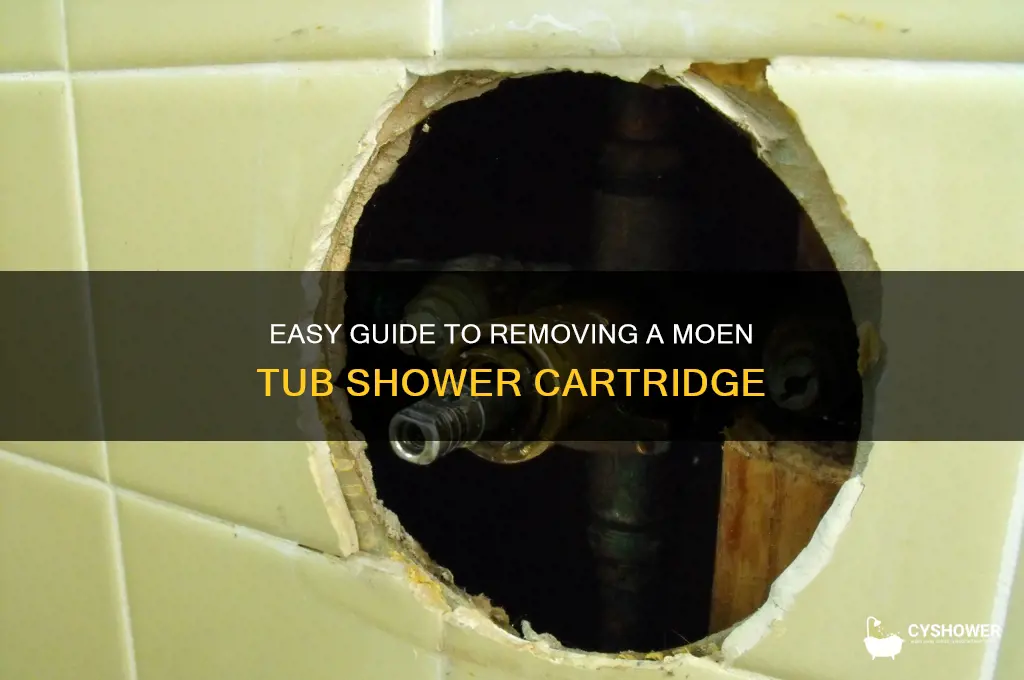 how to remove cartridge for a moen tub shower