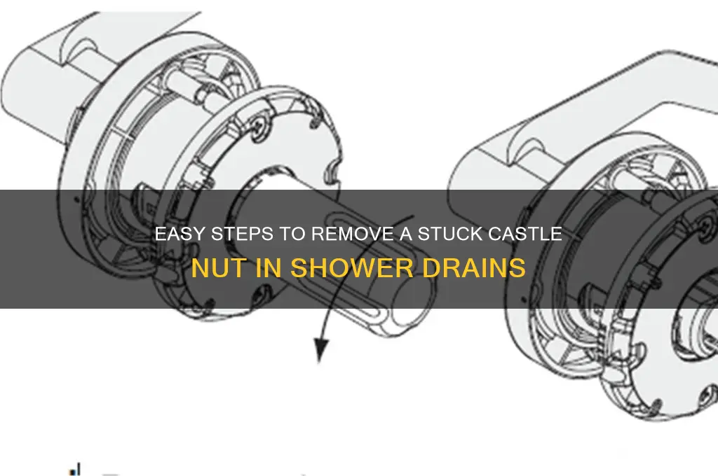 how to remove castle nut in shower drain