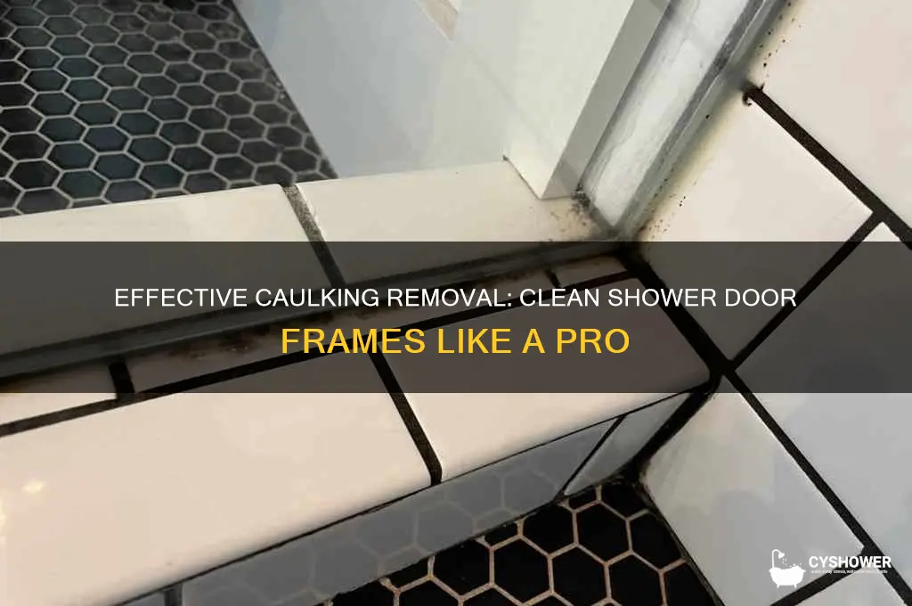 how to remove caule from shower door frame