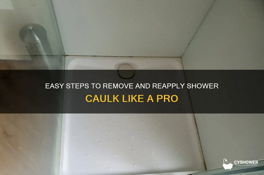 how to remove caulk a shower