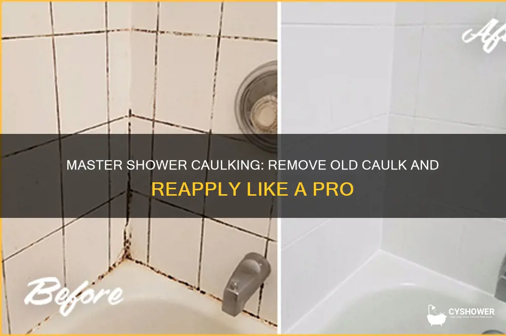 how to remove caulk and recaulk shower