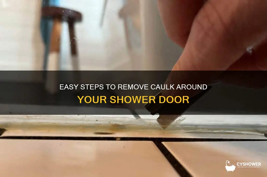 how to remove caulk around shower door